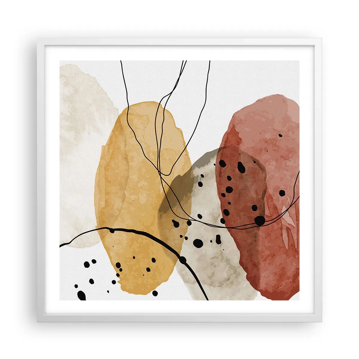 Poster in een witte lijst - Als lichte, transparante lucht - 60x60 cm