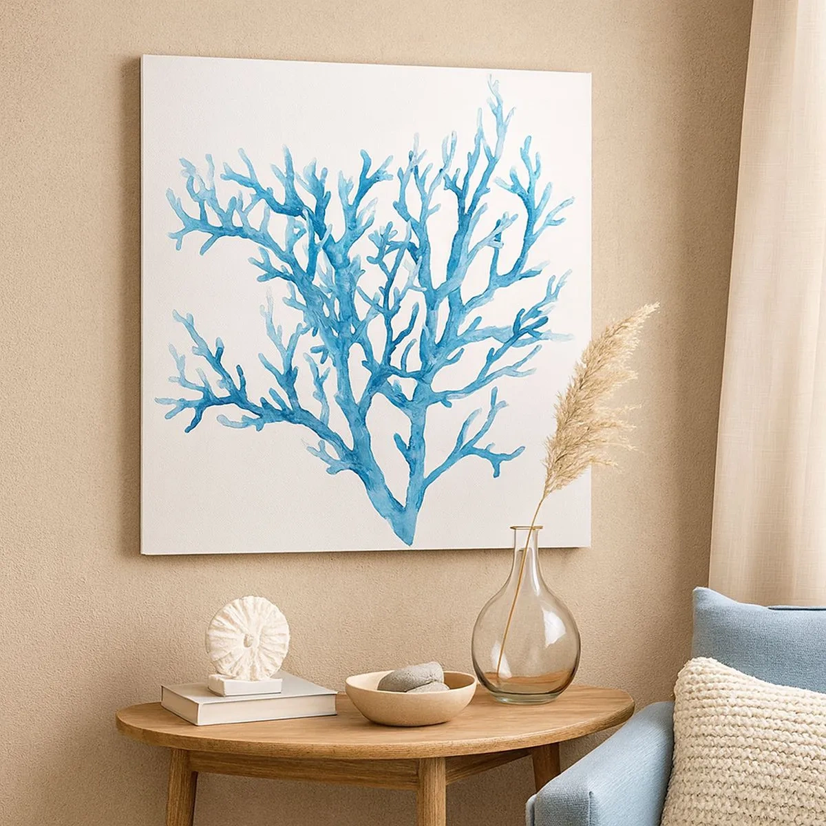 Schilderen op canvas - Nautische filigraan - 30x30 cm