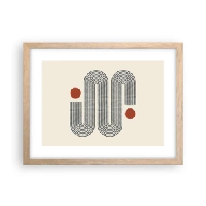 Een poster in een licht eiken lijst - Van het begin tot het eind - 40x30 cm