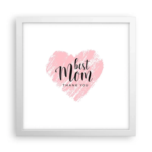 Poster in een witte lijst - Altijd het juiste moment - 30x30 cm