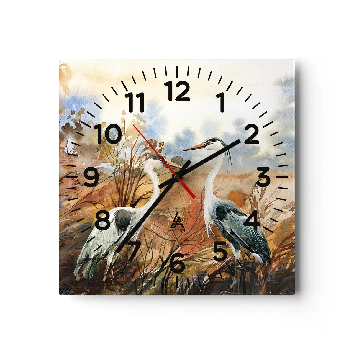 Wandklok - Klok - Waarheen in de herfst? - 30x30 cm