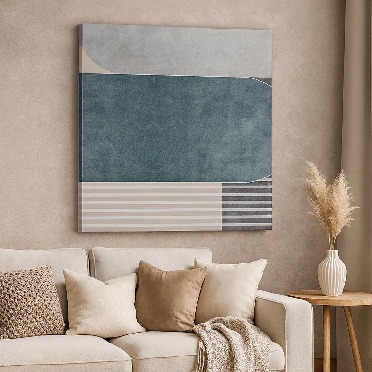 Schilderen op canvas - Compositie op niveau - 30x30 cm