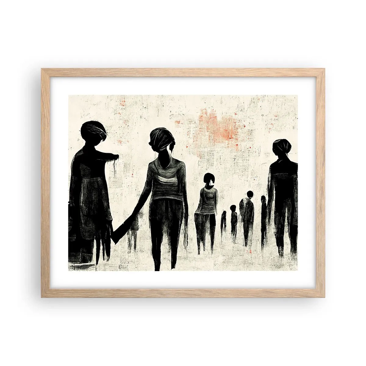 Een poster in een licht eiken lijst - Tegen eenzaamheid - 50x40 cm