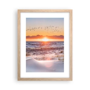 Een poster in een licht eiken lijst - Horizontaal landschap - 30x40 cm