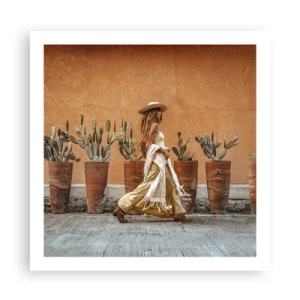 Poster - Hippie-stijl - 60x60 cm