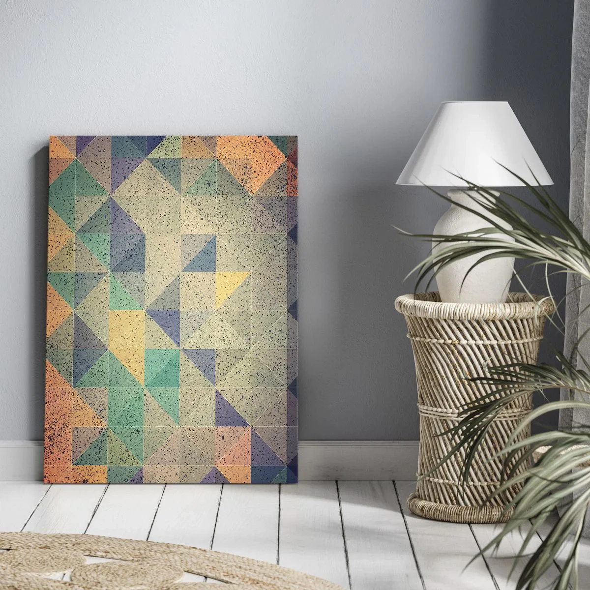 Schilderen op canvas - Republiek van driehoeken - 80x120 cm