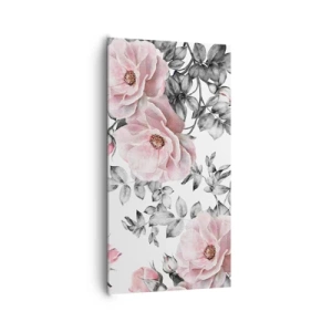 Schilderen op canvas - Verdwalen in de bloemen van de rozen - 65x120 cm