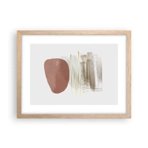 Een poster in een licht eiken lijst - Abstracte zuilengalerij - 40x30 cm