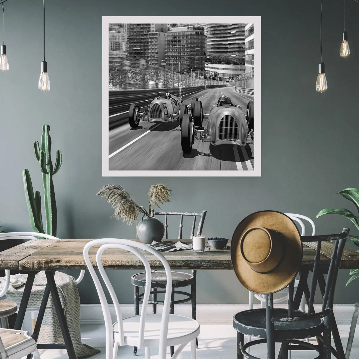 Poster - Lang geleden in Monte Carlo - 60x60 cm