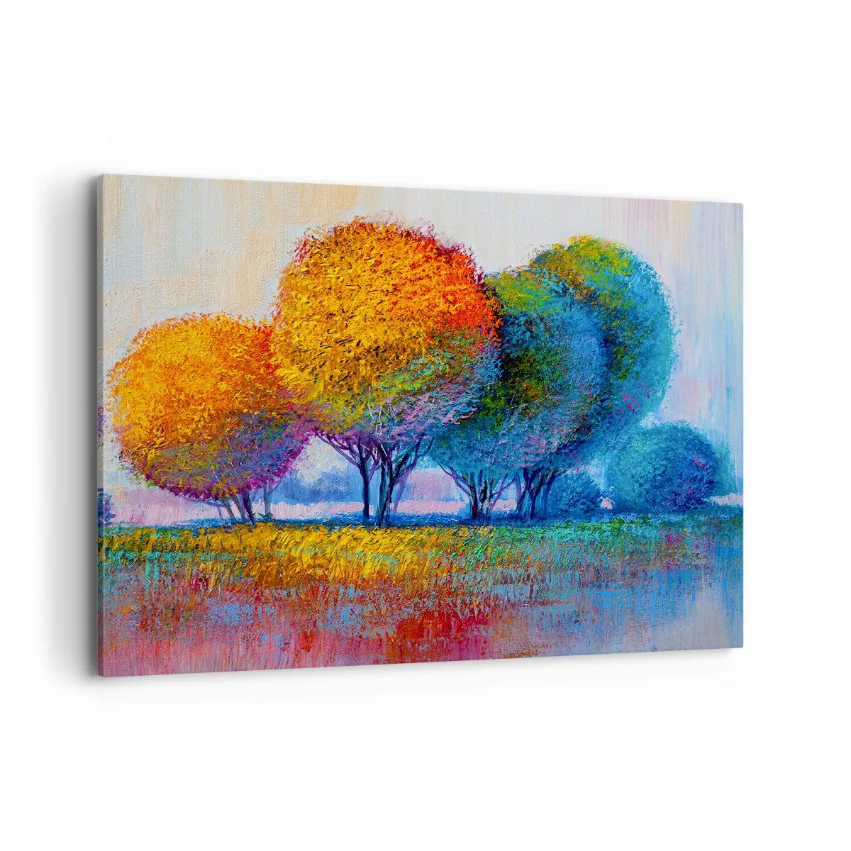 Schilderen op canvas - Een klomp van schitterende kleuren - 100x70 cm