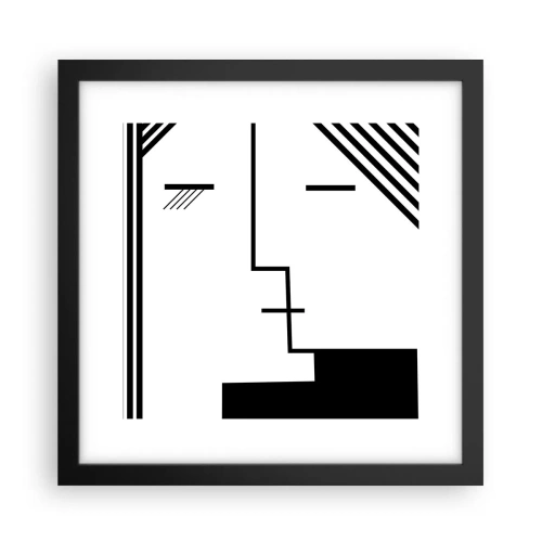 Poster in een zwarte lijst - Alleen maar een kus - 30x30 cm