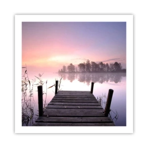 Poster - Van de lila mist... - 60x60 cm