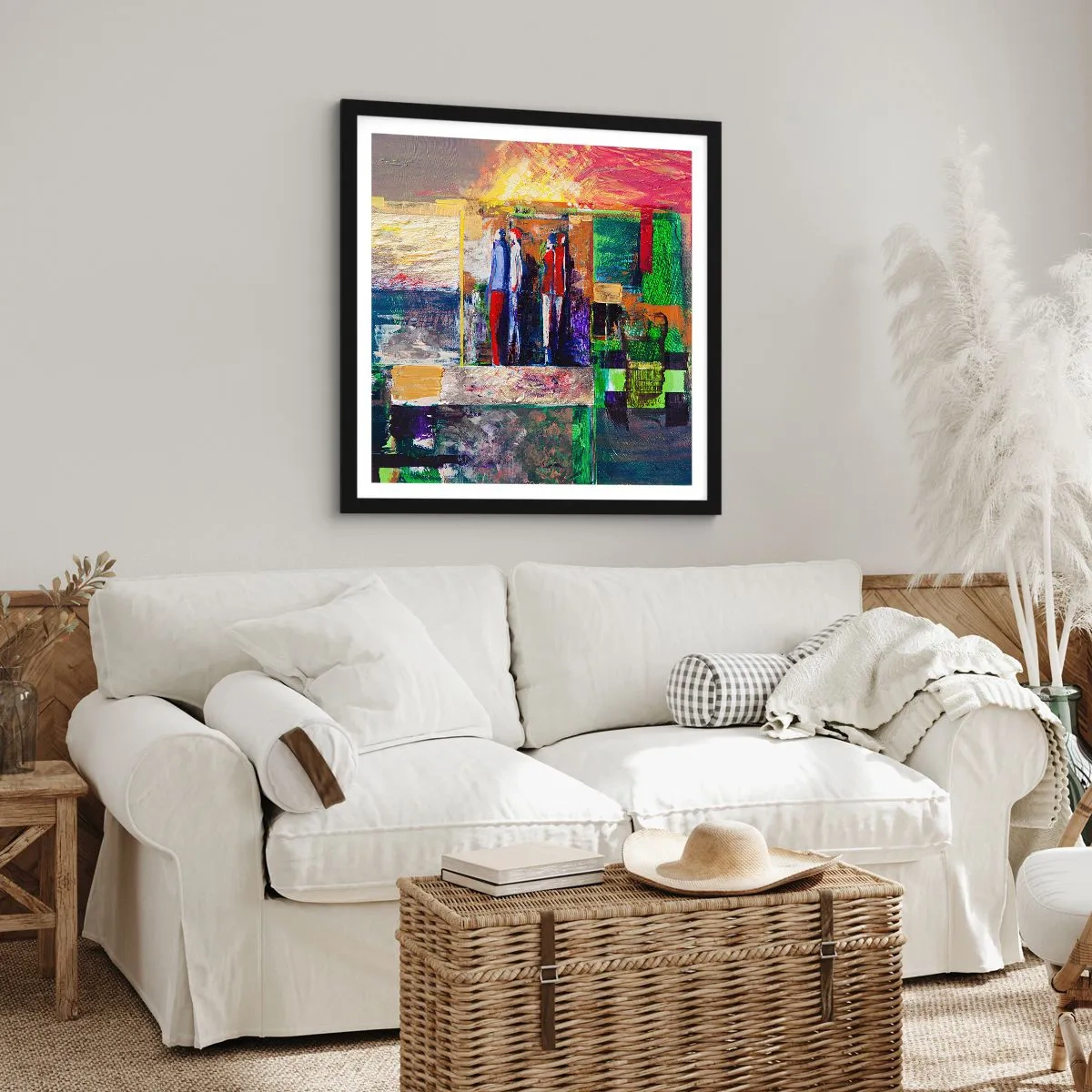 Poster in een zwarte lijst - Relaties en emoties - 60x60 cm