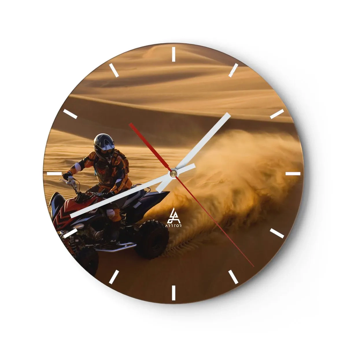 Wandklok - Klok - Op de golven van zand - 40x40 cm