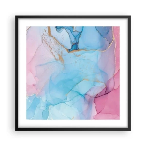 Poster in een zwarte lijst - Ontmoeting en interpenetratie - 50x50 cm