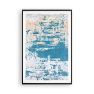 Poster in een zwarte lijst - Door een ijspegel - 61x91 cm