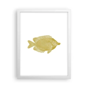 Poster in een witte lijst - Vis en dat is het - 30x40 cm