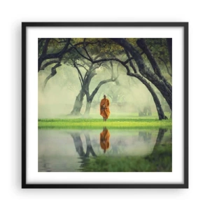 Poster in een zwarte lijst - Op weg naar verlichting - 50x50 cm