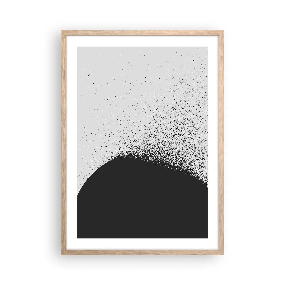 Een poster in een licht eiken lijst - Beweging van moleculen - 50x70 cm