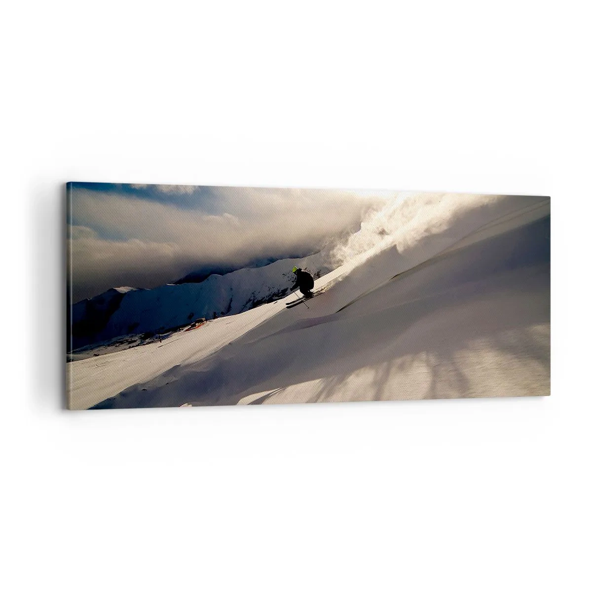 Schilderen op canvas - Berguitdaging genomen - 100x40 cm