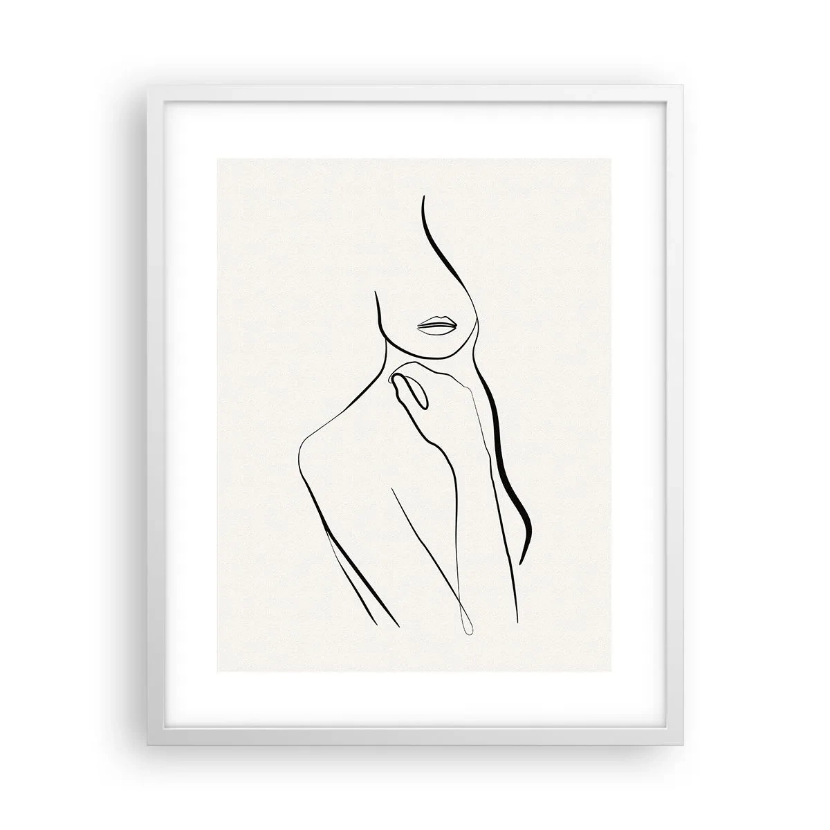 Poster in een witte lijst - Een golf van melancholie - 40x50 cm