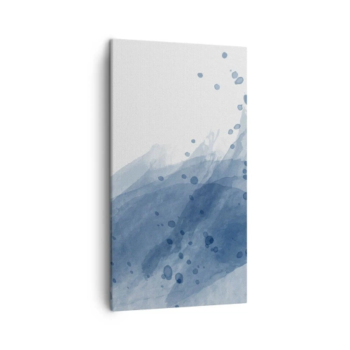 Schilderen op canvas - Blauwe tule - 45x80 cm