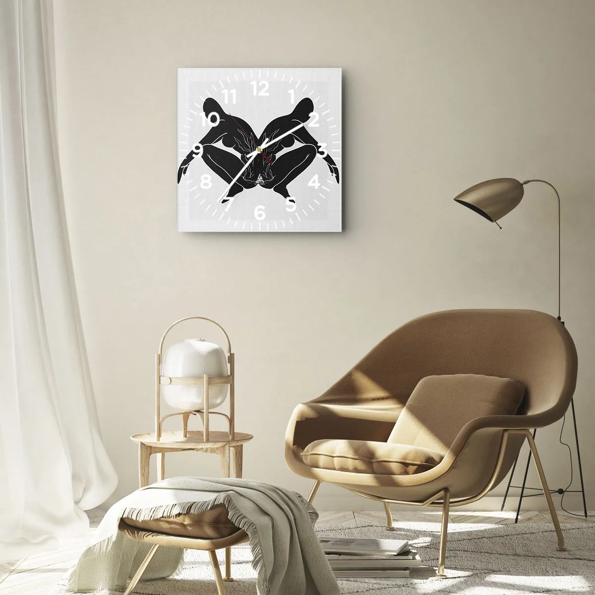 Wandklok - Klok - Een gemeenschappelijke ziel - 40x40 cm