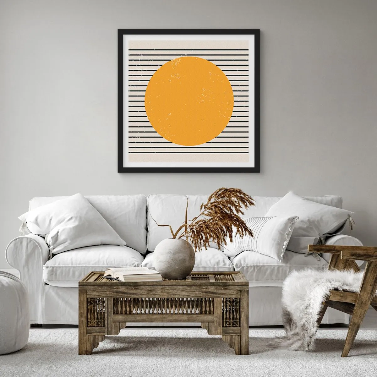Poster in een zwarte lijst - De kracht van eenvoud - 30x30 cm