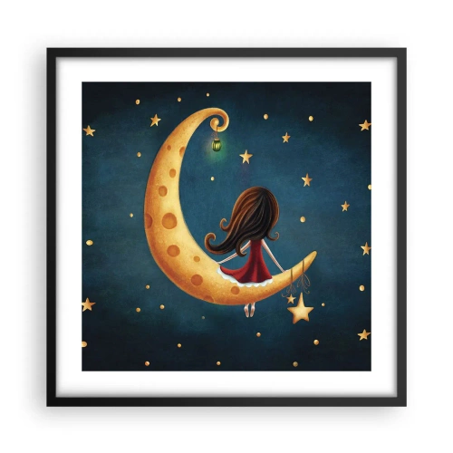 Poster in een zwarte lijst - Een keer… - 50x50 cm