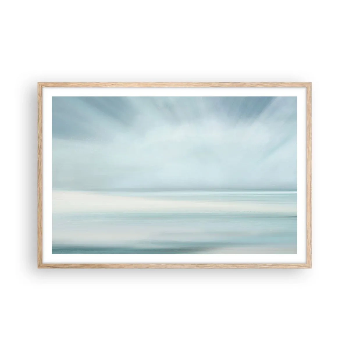 Een poster in een licht eiken lijst - Vrede tot aan de horizon - 91x61 cm