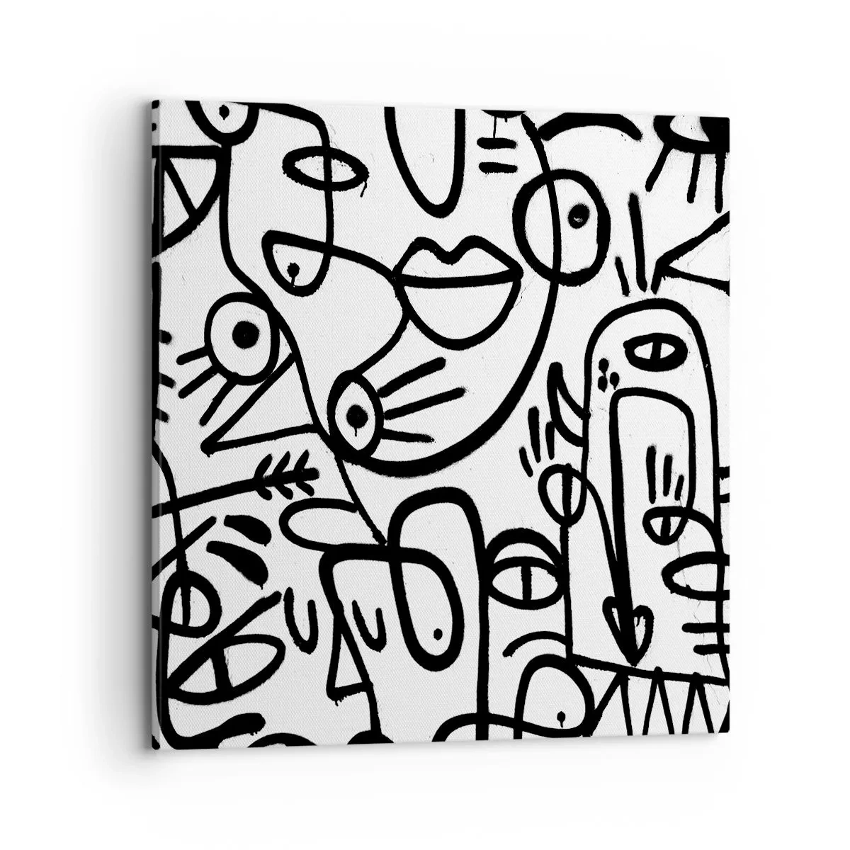 Schilderen op canvas - Gezichten en luchtspiegelingen - 70x70 cm