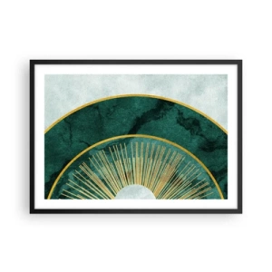 Poster in een zwarte lijst - Een ander zonnestelsel - 70x50 cm