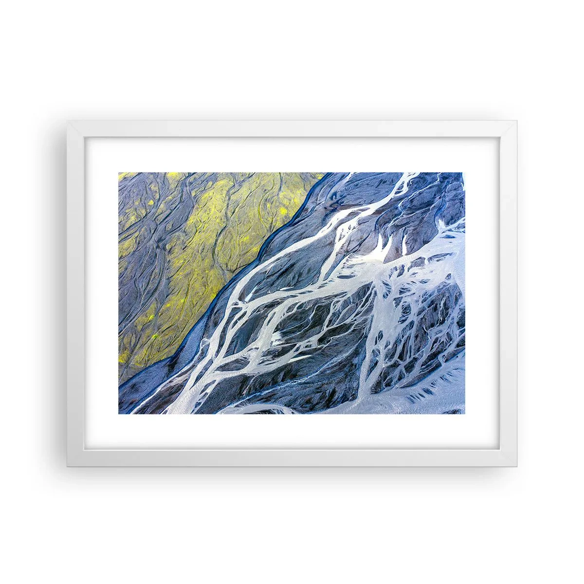 Poster in een witte lijst - Rotstekeningen van de natuur - 40x30 cm