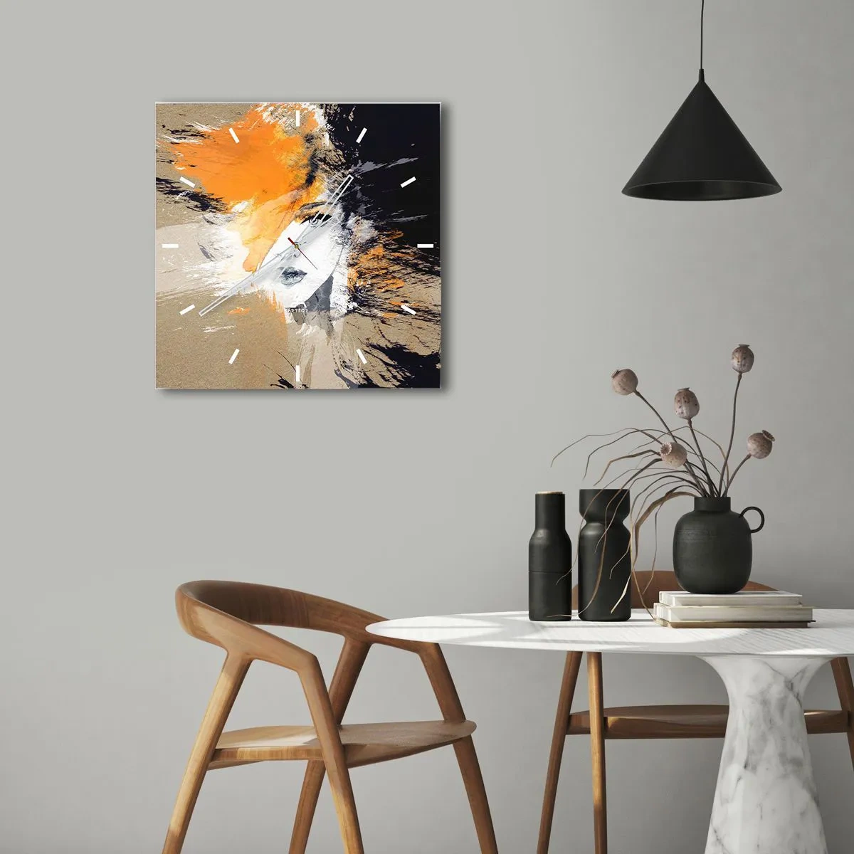 Wandklok - Klok - En er is licht - 40x40 cm