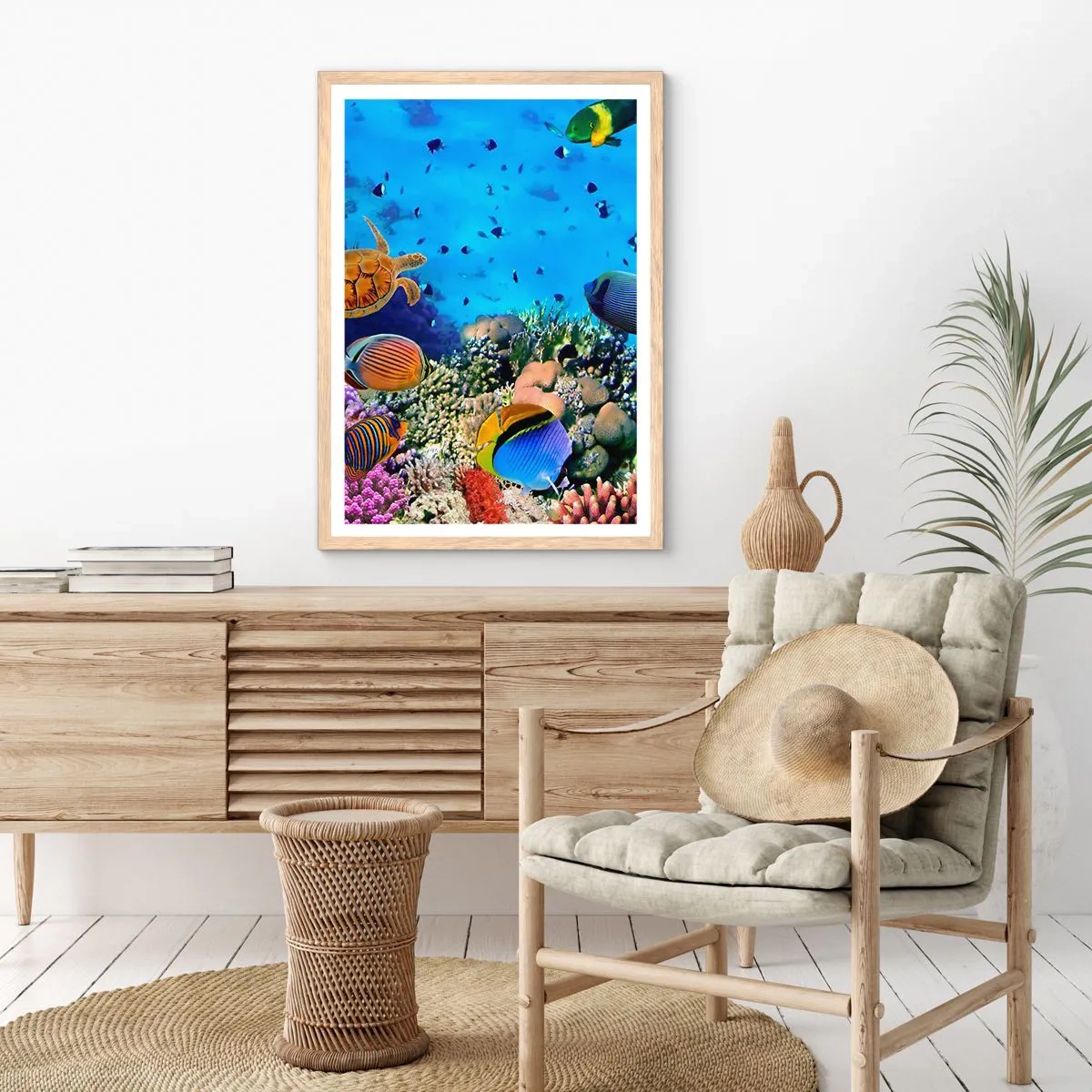 Een poster in een licht eiken lijst - En wat weten we over het leven... - 50x70 cm