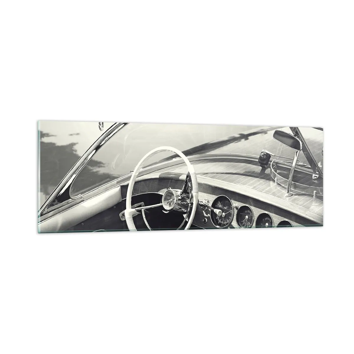 Schilderen op glas - Weer voor de rijken - 90x30 cm