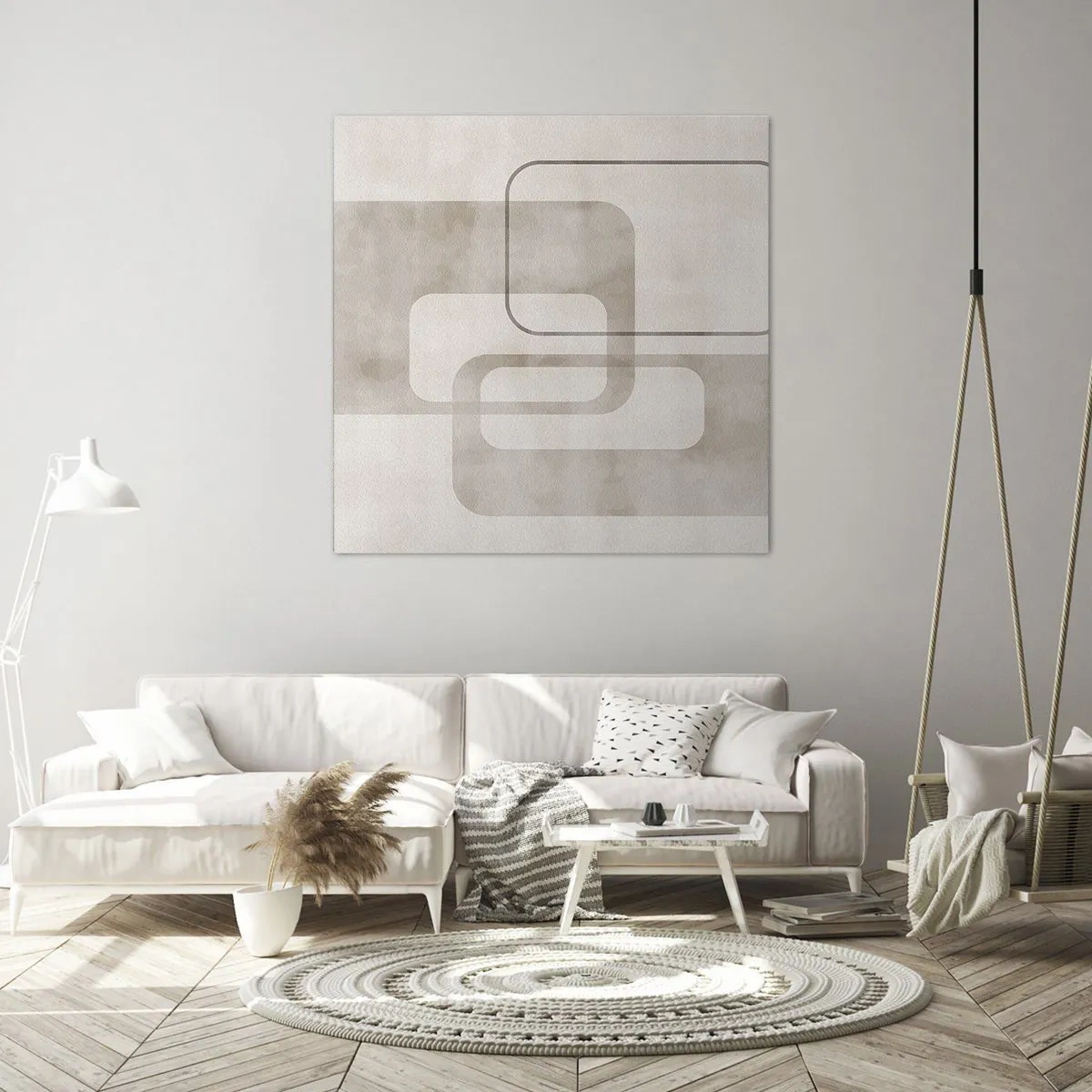 Schilderen op canvas - Geometrische voeg - 40x40 cm