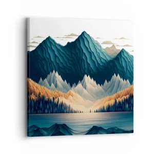 Schilderen op canvas - Perfect berglandschap - 30x30 cm