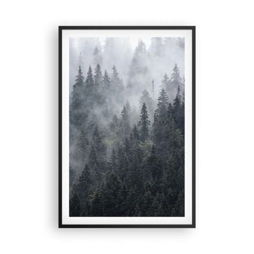 Poster in een zwarte lijst - Bos dageraad - 61x91 cm