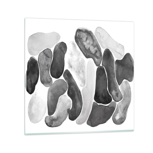 Schilderen op glas - Rotsachtige abstractie - 70x70 cm