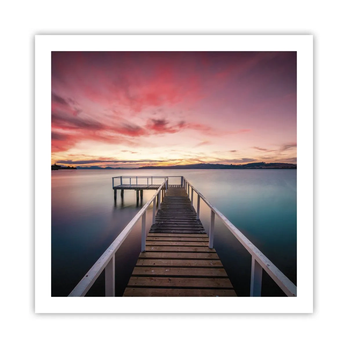 Poster - De zachte vlam van de avond - 60x60 cm