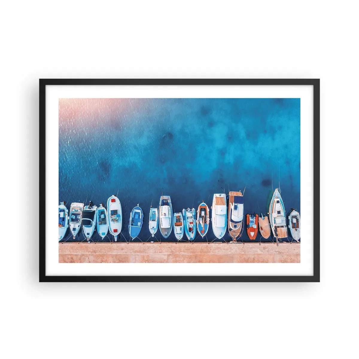 Poster in een zwarte lijst - In één rij - 70x50 cm