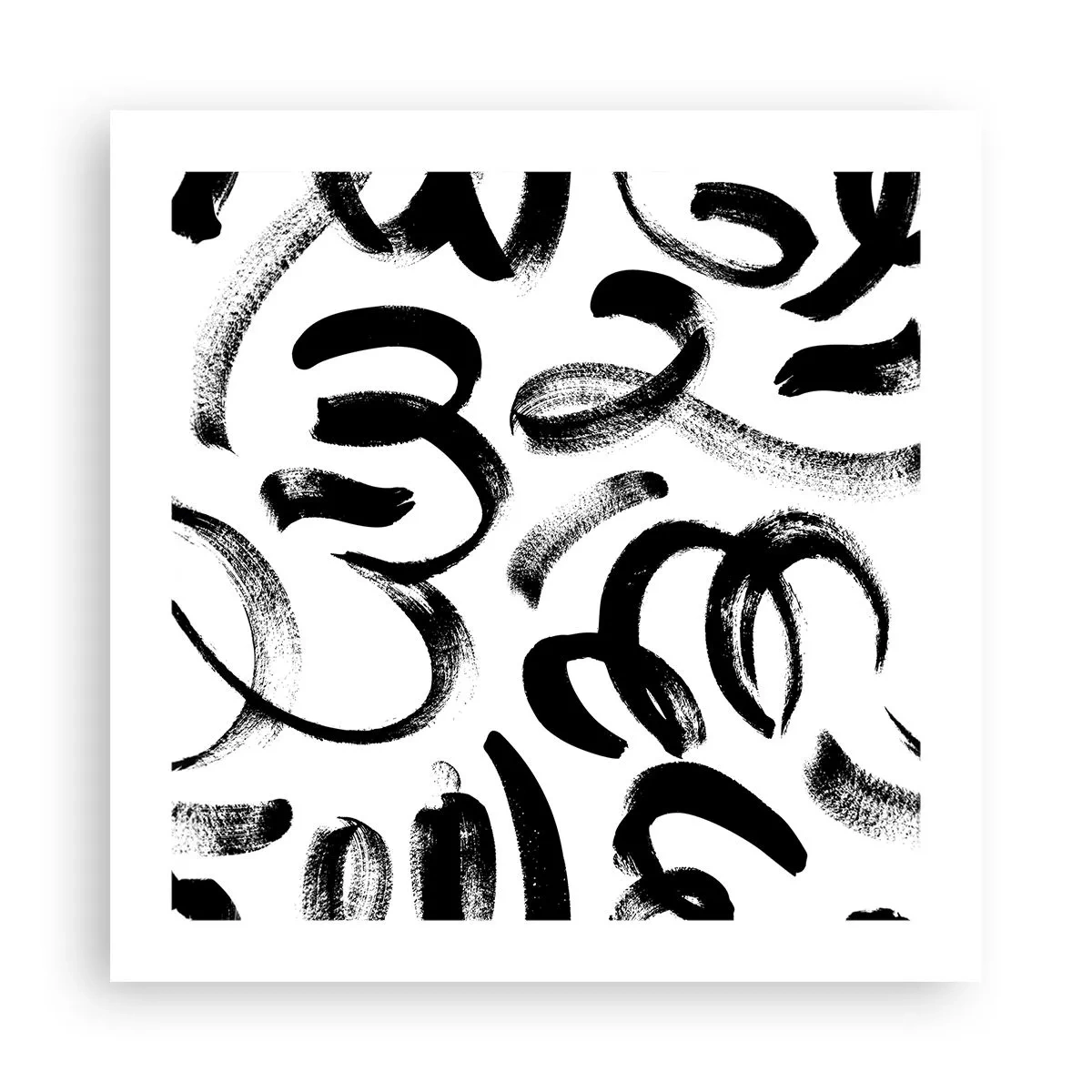 Poster - Zwart op wit - 50x50 cm