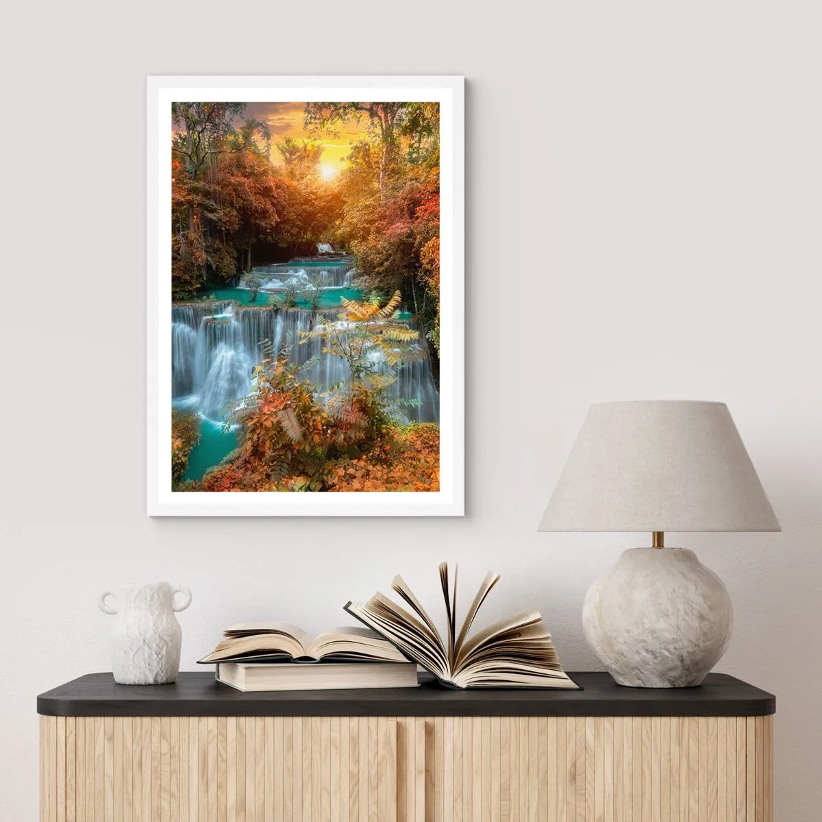Poster in een witte lijst - Verborgen schat van het bos - 70x100 cm