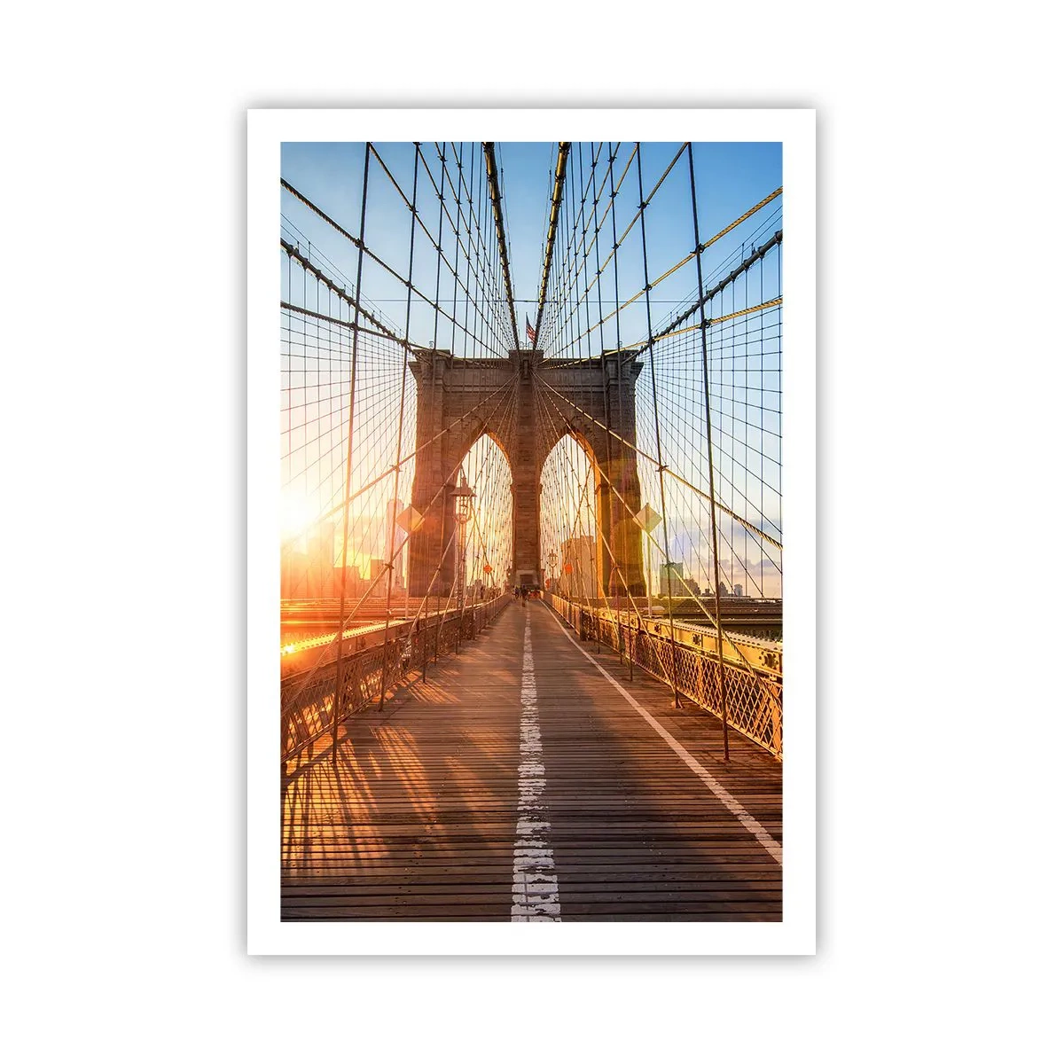 Poster - Op de gouden brug - 61x91 cm