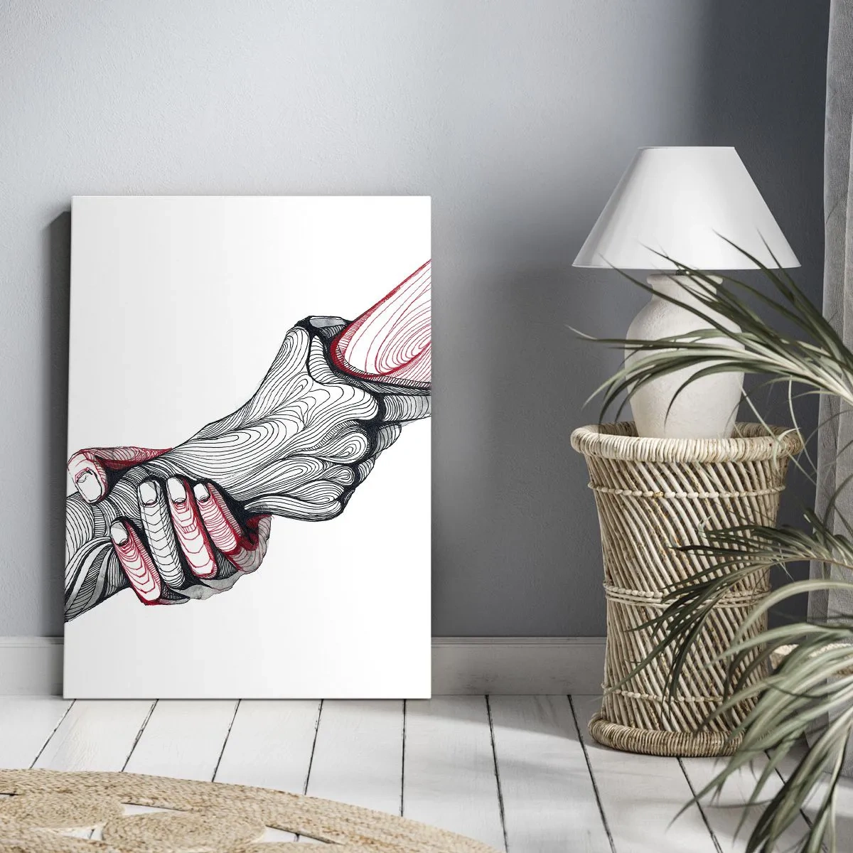 Schilderen op canvas - Je bent in goede handen - 50x70 cm