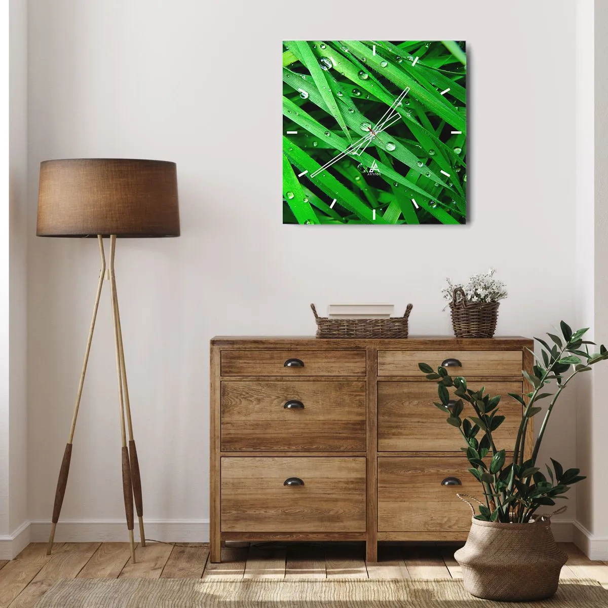 Wandklok - Klok - Speel groen - 30x30 cm