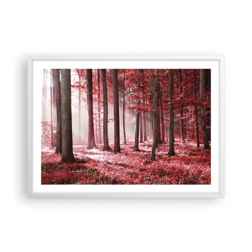 Poster in een witte lijst - Rood is net zo mooi - 70x50 cm