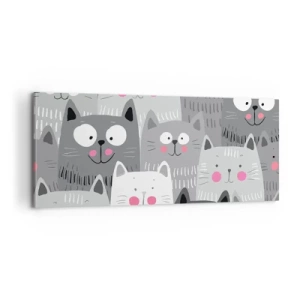 Schilderen op canvas - De wereld van de kat - 100x40 cm