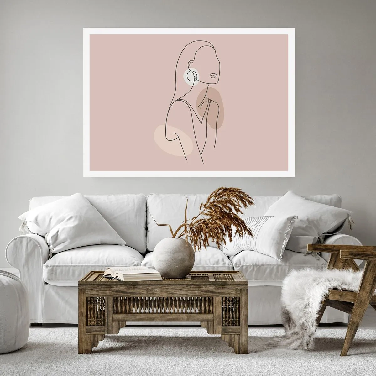 Poster - meisjesachtig icoon - 70x50 cm